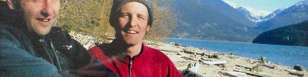 Two friends in the middle of nowhere (a few hours from Whistler).